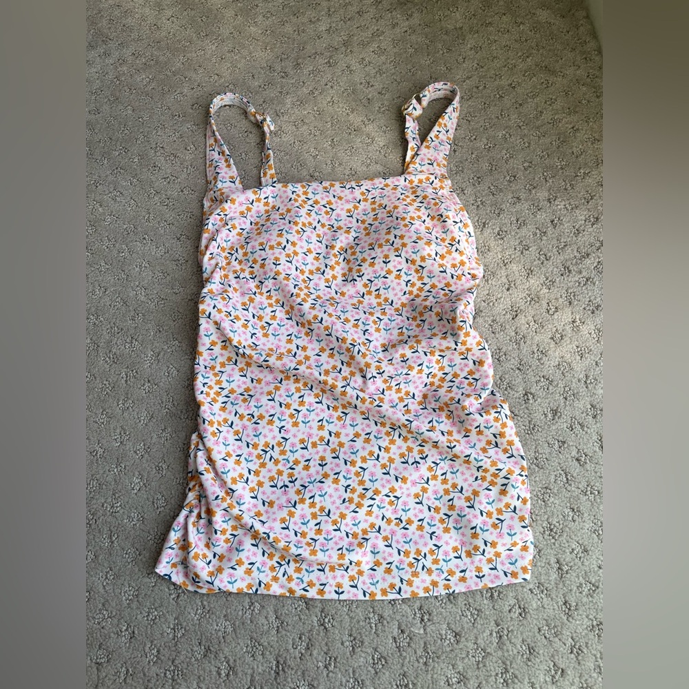 Floral tankini swim top
